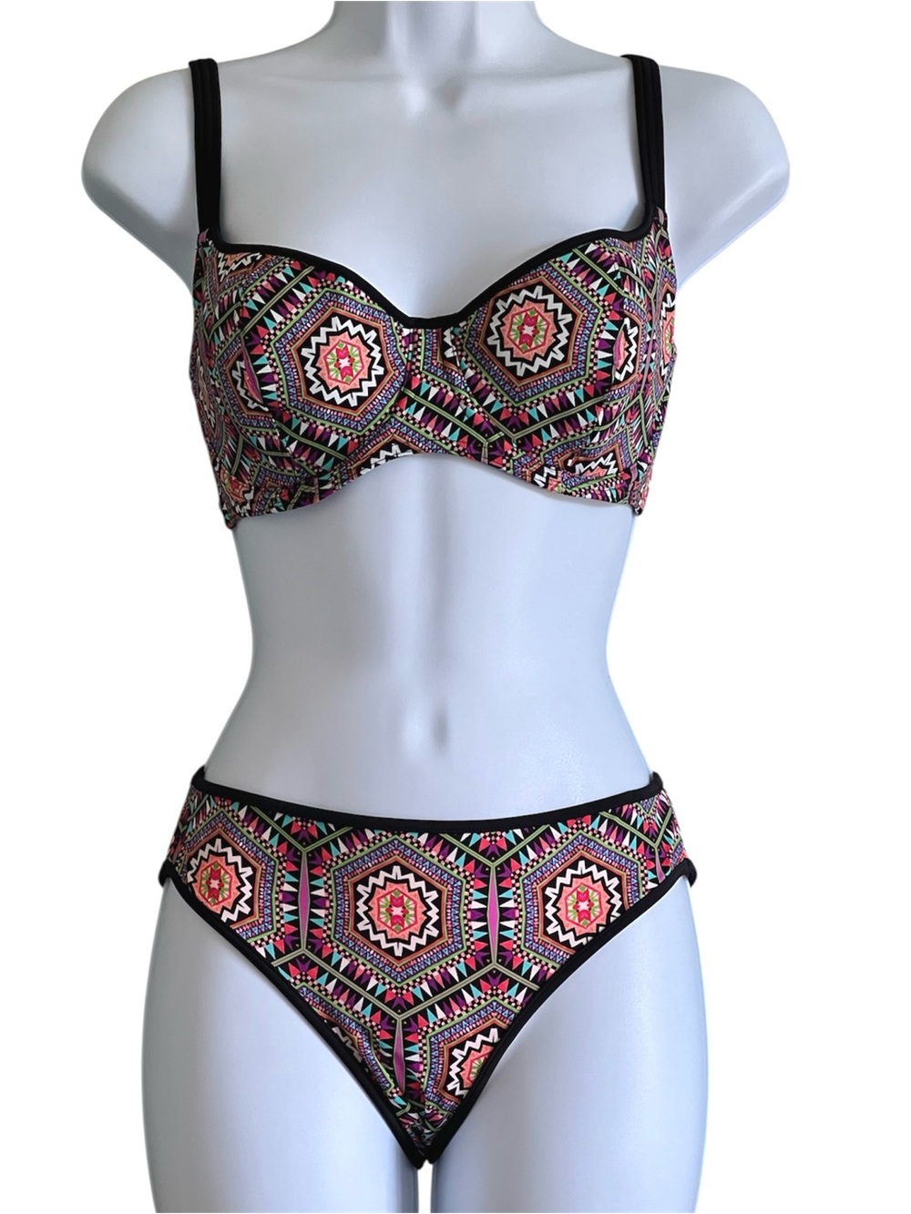 Freya Bra Sized Bikini Set Multicolor Underwire Swimwear US 30G Top S Bottom